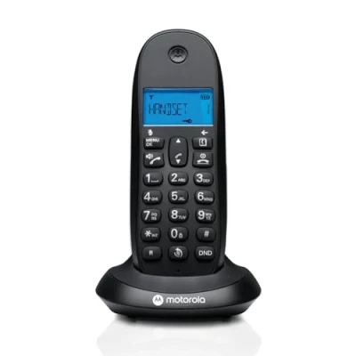 Image de Motorola C1001CB+ Téléphone sans Fil Fixe DECT Inclut Le Mode Blocage d&#039;Appels Identification de l&#039;Appelant, Mains Libres, Répertoire 50 Numéros Couleur Noire