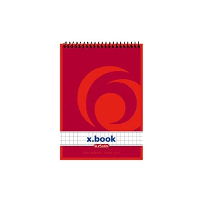Image de Herlitz 110510 Carnet à spirales format A5, 50 feuilles, Lot de 10 A carreaux a6