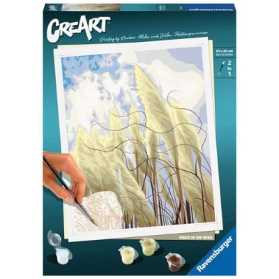 Image de Ravensburger CreArt Peinture par numéros Grass in The Wind A partir de 12 Ans, 23611, Blanc, Centre