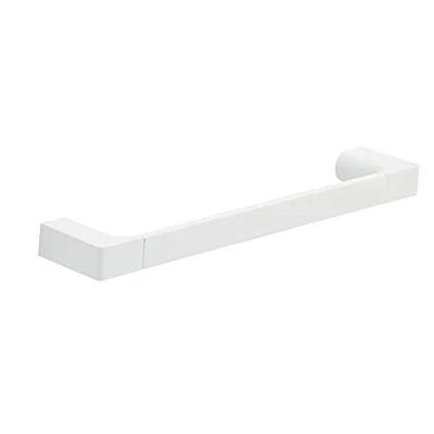 Image de Gedy G Kuala Lumpur Porte Serviettes 35 cm, Couleur Blanche, Composants fabriqués en chromall, Laiton et Verre, Garantie 2 Ans, Dimensions 2,5 x 6,6 cm Poids 0,506 kg, Design R&amp;S,