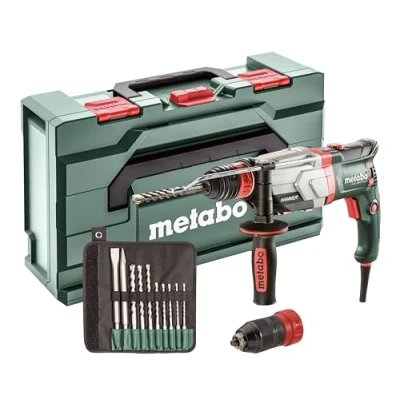Image de Marteau perforateur METABO SDS Plus UHEV 2860 2 QUICK SET 1100 W Coffret + jeu de forets 10 pièces 600713510