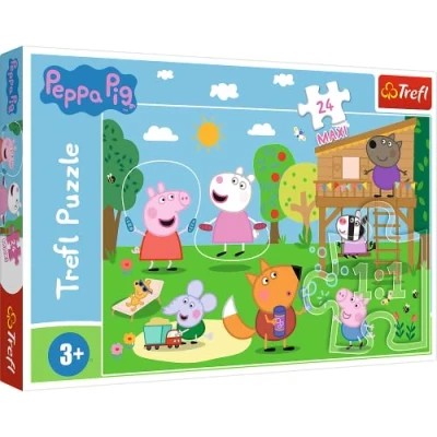 Image de Trefl 24 Maxi Grands Eléments, Coloré avec Héros de Conte Fée Peppa Pig, Divertissement Créatif, Amusant pour Les Enfants à partir 3 Ans Puzzle, TR14342