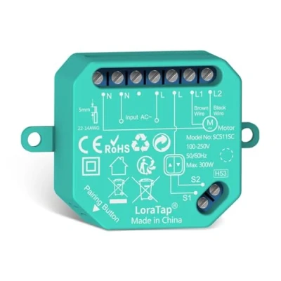 Image de Module Récepteur Radio Fréquence pour Volet Roulant LoraTap, Compatible Uniquement avec Télécommandes 868MHz, Contrôleur Rideaux et Stores, Non Wi FI