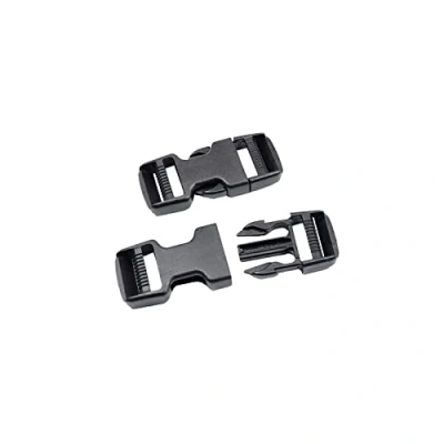 Image de BAIWOAK boucles à dégagement rapide 2,5 cm de large Duraflex Qualité militaire Réglable Pas clips couture En plastique robuste Pour sacs dos Sangle 2 Pièces