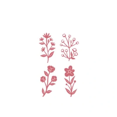 Image de Craftelier Lot de 4 matrices Bouquet pour Scrapbooking, Artisanat et Motifs d&#039;éléments floraux Taille approximative des entre 3,65 x 5,24 cm 2,51 6