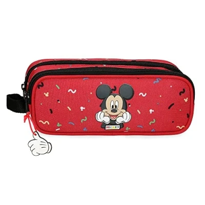 Image de Disney It&#039;s a Mickey Thing Étui Double Compartiment Rouge 23 x 9 7 cm Polyester