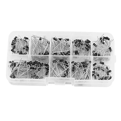 Image de 200pcs 10 valeurs diodes électroniques Kit d&#039;assortiment de redressement 1N4001 1N4007 1N5817 1N5819