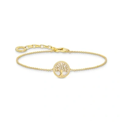 Image de THOMAS SABO A2160 427 39 Bracelet avec pendentif arbre d&#039;amour en Argent plaqué or, Eine Grösse, sterling, Pas de gemme