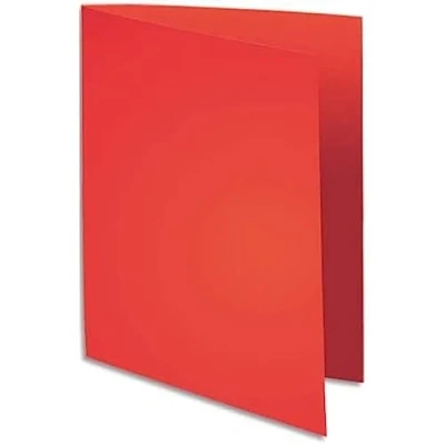Image de Exacompta Réf. 160012E Paquet de 100 chemises rigides FLASH 220 g/m2 aux teintes vives 100% recyclées et certifiées Ange Bleu dimensions 24x32 cm pour format A4 couleur rouge