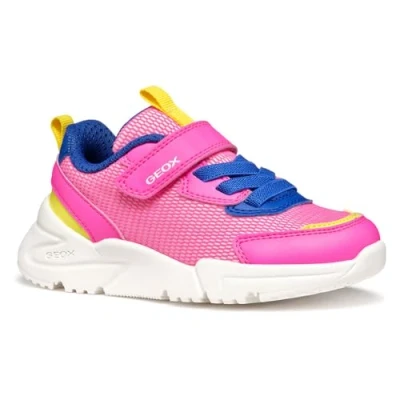 Image de Geox J Loftus Girl A Basket, Fluo Fuchsia/Royal, 37 EU