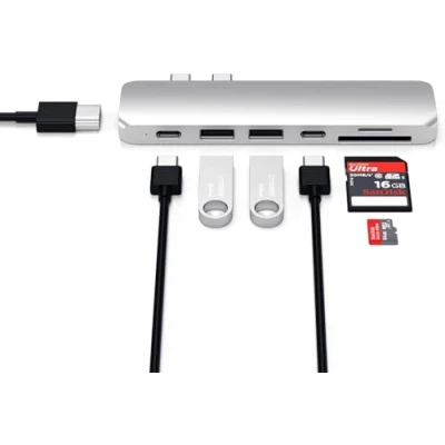 Image de Satechi Adaptateur USB C vers 4K HDMI Hub Pro Argent ST CMBPS