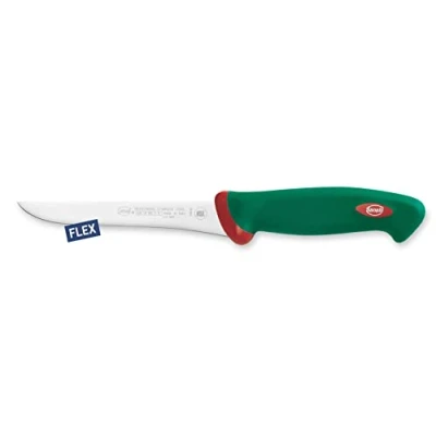 Image de Sanelli Ligne Premana Professional,Couteau Désosser Fin Flexible Cm.16,Acier Inoxydable,Vert et Rouge,29.0x3.0x4.0 cm