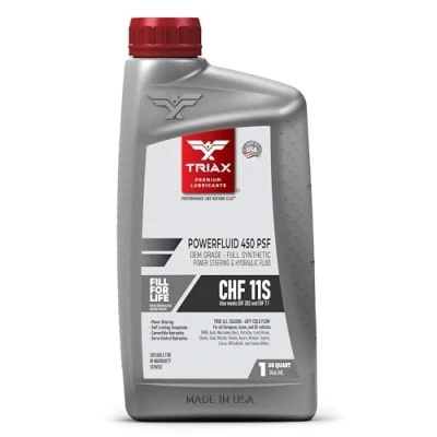 Image de TRIAX Powerfluid 450 CHF 11S, 202 et 7.1 SPEC, Fluide Entièrement Synthétique (VERT) pour Direction Assistée, Suspension Hydropneumatique, Verrouillage Centralisé, Antipatinage (1 pinte)