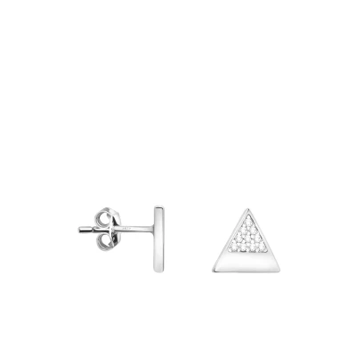 Image de SOFIA MILANI Boucles d&#039;Oreilles pour Femme en Argent 925 avec Pierre de Zircon Motif Forme Clous Triangle 20507