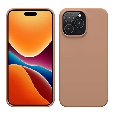 Image de kwmobile Housse Compatible avec Apple iPhone 14 Pro Max Coque de téléphone Fine Finition Douce Cappuccino