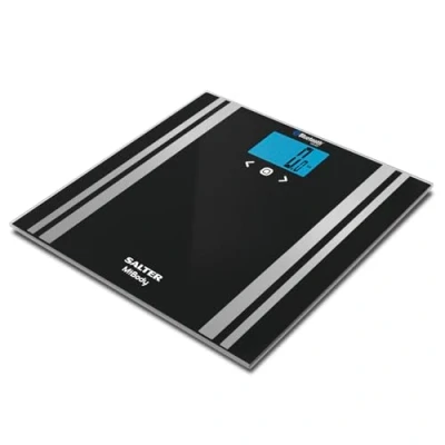 Image de Salter 9159QVD BK3R Health Premium Bluetooth Smart Bathroom Analyser Scale, Measures Weight, Body Fat/Water, Muscle/Bone Mass, BMI/BMR, 4 User Memory, Connect to Smartphone using App