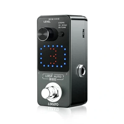Image de LEKATO Triple Looper Station, de boucle d&#039;enregistrement synchrone Tuner intégré Boucleur électrique Total 18 minutes Pédale d&#039;effet d&#039;overdub illimitée pour guitares Basse