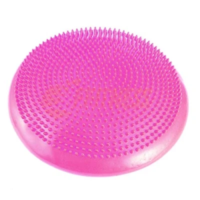 Image de FSYBB71R Balance Coussin Proprioceptif améliore stabilité et équilibre, Gonflable, PVC Anti éclat Accueil Fitness Yoga Pilates Réhabilitation (Rose)