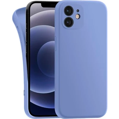 Image de MyGadget Coque Compatible avec Apple iPhone 12 Case TPU Souple &amp; Soft Cover Protection Extra Fine Légère Étui Coloré Anti Choc et Rayures Bleu