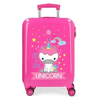 Image de ROLL ROAD Valise cabine rigide 55 cm, Fuchsia, 38 x 20 cms