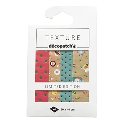 Image de Décopatch TD847C Assortiment de 4 papiers Foil avec dorure à chaud Collection Make a wish