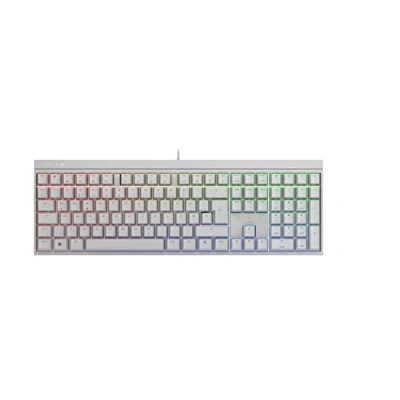 Image de CHERRY MX 2.0S, Clavier de gaming mécanique avec rétro éclairage RGB, Disposition allemande (QWERTZ), Conçu en Allemagne, Original RED Switches, Blanc
