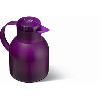 Image de Emsa 505490 SAMBA Pichet isotherme, fermeture Quick Tip, 1 Litre, 100% hermétique, Tanslucide, aubergine