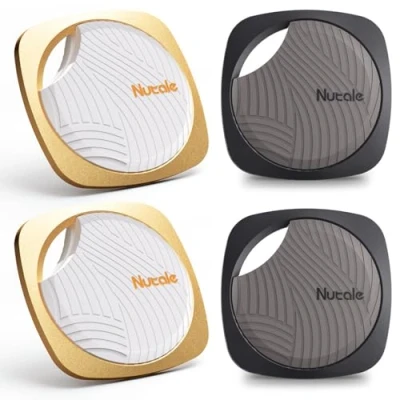 Image de Nutale Focus 4PCS Localisateur D&#039;objets de Clé Portefeuilles Key Finder Rappel Anti Perte Intelligent Bidirectionnel Porte Clés et Traqueur Sonore pour Retrouver