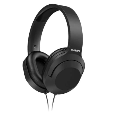 Image de Philips Audio H2005BK/00 Casque Stéréo Filaire Circum Aural (2 m Câble, Haut parleurs de 40 mm, Isolation Phonique Passive, Arceau Réglable et Léger) Noir Modèle 2020/2021, Noir, Une Taille
