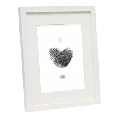 Image de Deknudt Frames S223K1 Cadre Photo Basic avec Passepartout Bois Moulure Haut Blanc 20 x 30
