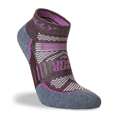 Image de Hilly Supreme Quarter Max Cushioning Chaussettes de Course, Cocoa/chiné, M Mixte