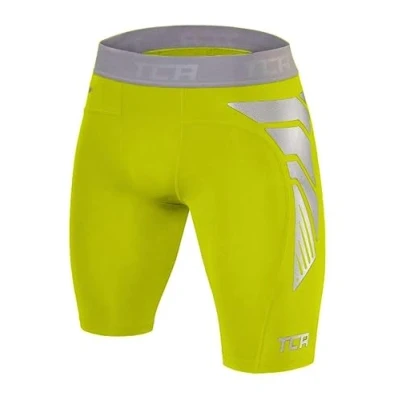 Image de TCA Carbon Force Short Thermique Couche de Base Compression pour Garçon et Garcon Vert Clair, L