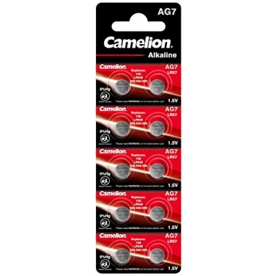 Image de Camelion AG7 LR57/LR926/395 Blister de 10 Piles 0% Mercure
