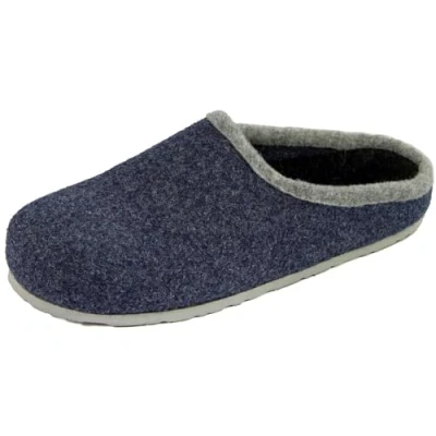 Image de Pantoffelmann Chaussons sabots en feutre Bleu 45 EU