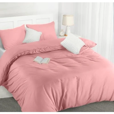 Image de Utopia Bedding Housse de Couette 200x200 cm avec 2 Taies d&#039;oreiller 50x75 (Rose) Parure Lit 200 x Ensembles Housses en Microfibre brossée Douce