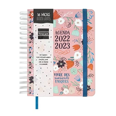 Image de Finocam Agenda 2022 2023 Vitae 16 mois Semaine sur 2 pages Présentation horizontale Septembre Décembre (16 mois) Rose Français