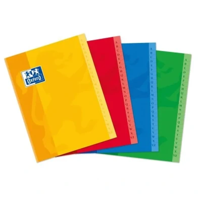 Image de OXFORD Répertoire Color Life 17x22cm Petits Carreaux 5mm 192 Pages Brochées Couverture Carte Coloris Assortis