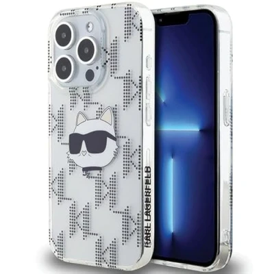 Image de Étui Karl Lagerfeld pour iPhone 15 Pro Max 6.7 transparent étui rigide IML Choupette Head &amp; Monogram Neuf