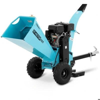 Image de Hillvert Broyeur De Végétaux Branches Bois Thermique Déchiqueteuse À Essence HT HECTOR 420T (ø 120 mm max, 3 600 tr/min, 15 ch / 11 040 W, Réservoir 5,5 l, Consommation 1,8 l/h)