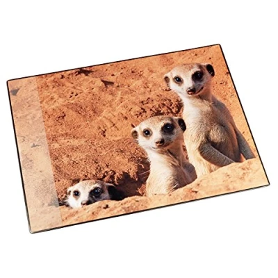 Image de Läufer 46596 sous main avec motif suricates, 40x53 cm, antidérapant une poche de côté transparente