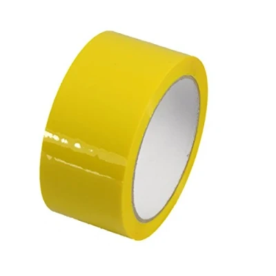 Image de triplast 48 mm x 66 m Ruban adhésif d&#039;emballage à faible bruit Jaune (Lot de 2)