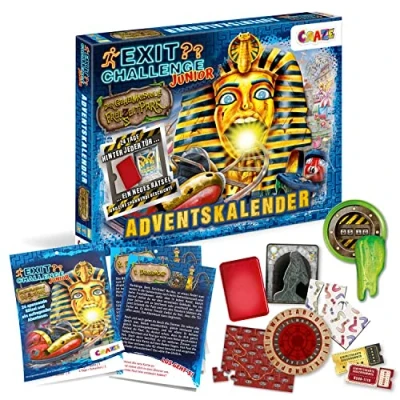 Image de CRAZE Calendrier de l&#039;Avent 2022 EXIT CHALLENGE JUNIOR Escape Game Le mystérieux parc loisirs Noël créatif pour enfants LANGUE ALLEMANDE 33425