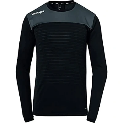 Image de Kempa Emotion 2.0 Langarmshirt Longsleeve Enfant, Noir/Anthracite, 12 Ans