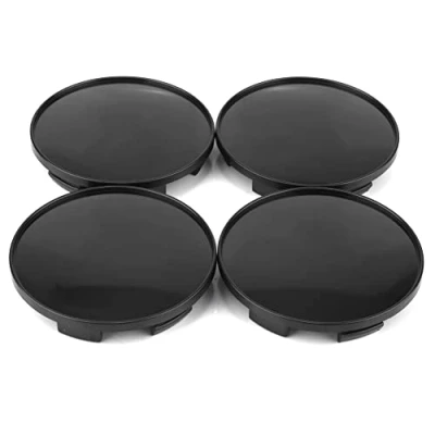 Image de Rhinotuning Lot de 4 Cache moyeux Ø: Front 68mm (2.7&quot;)/ Back 61.5mm (2.4&quot;) Noirs