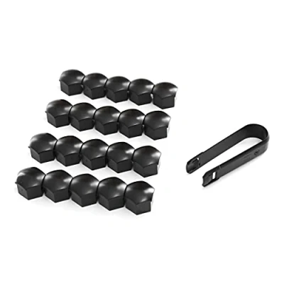 Image de Skoda 000071215P01C Lot de 20 Cache boulons Roue Noir Mat