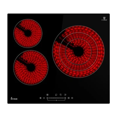Image de KKT KOLBE KF5903SP Plaque de cuisson vitrocéramique autonome 60 cm 3 plaques 9 niveaux Sans cadre Curseur tactile Minuterie Indicateur chaleur résiduelle Verrouillage des touches