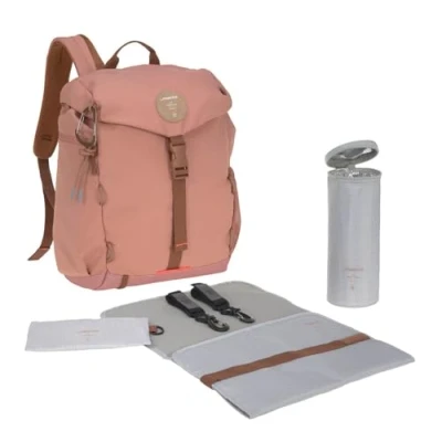 Image de Lässig Sac à Dos pour Change/Marche avec Matelas Langer, Fixation Poussette, Chauffe biberon Hydrofuge Produit de Manière Durable/Green Label Outdoor Backpack Cinnamon, Bronze