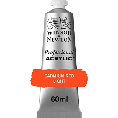 Image de Winsor &amp; Newton Professional Acrylique Tube 60ml 100 Rouge de Cadmium Clair ROW