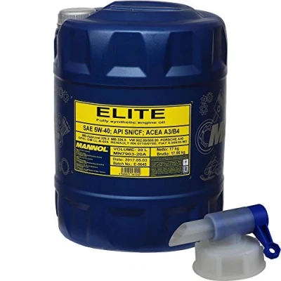 Image de Mannol Elite Huile moteur 5W 40 API SN/CF avec robinet d&#039;écoulement 20 l