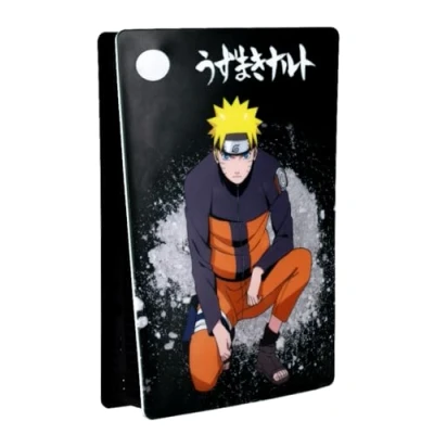Image de Konix Naruto Shippuden Façade de Protection pour Console PS5 Silicone Antichoc Anti Rayures Motif Noir